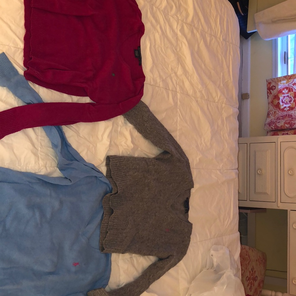 3 Ralph Lauren V- neck sweaters
